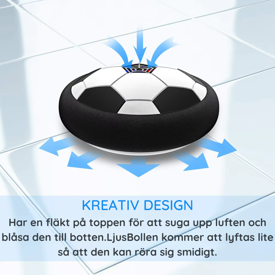 LjusBollen – Svävande LED-Fotboll för Säker Inomhuslek